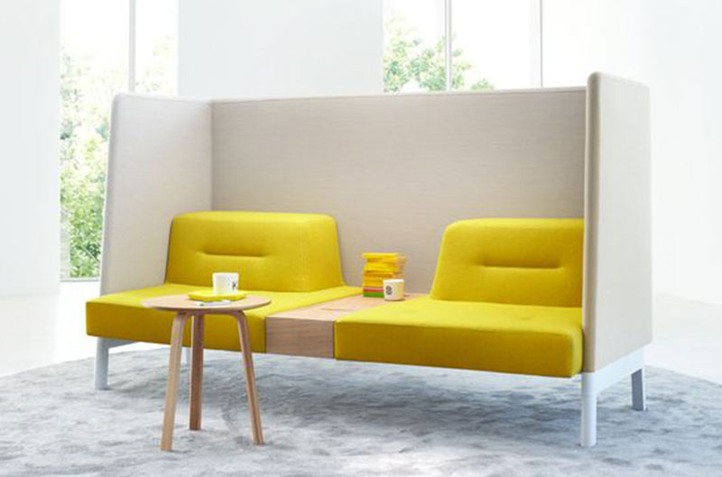 fauteuil jaune design en bois