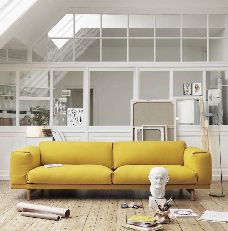 Avis canapé Rest de Muuto en jaune 457