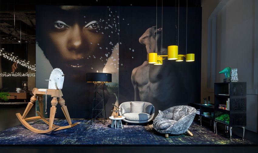 salon avec le canapé LOVE de Moooi