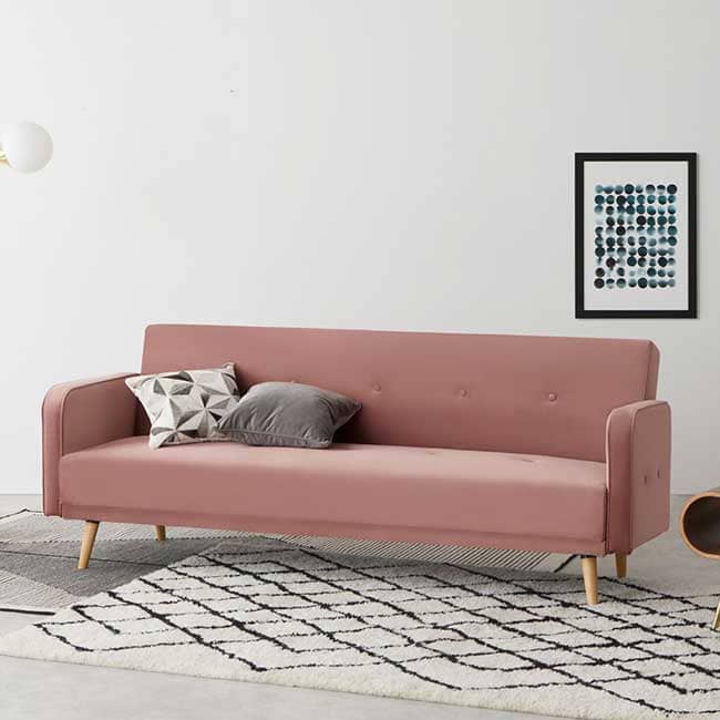 Avis sur le canapé convertible rose poudré Chou - Touslescanapes.com