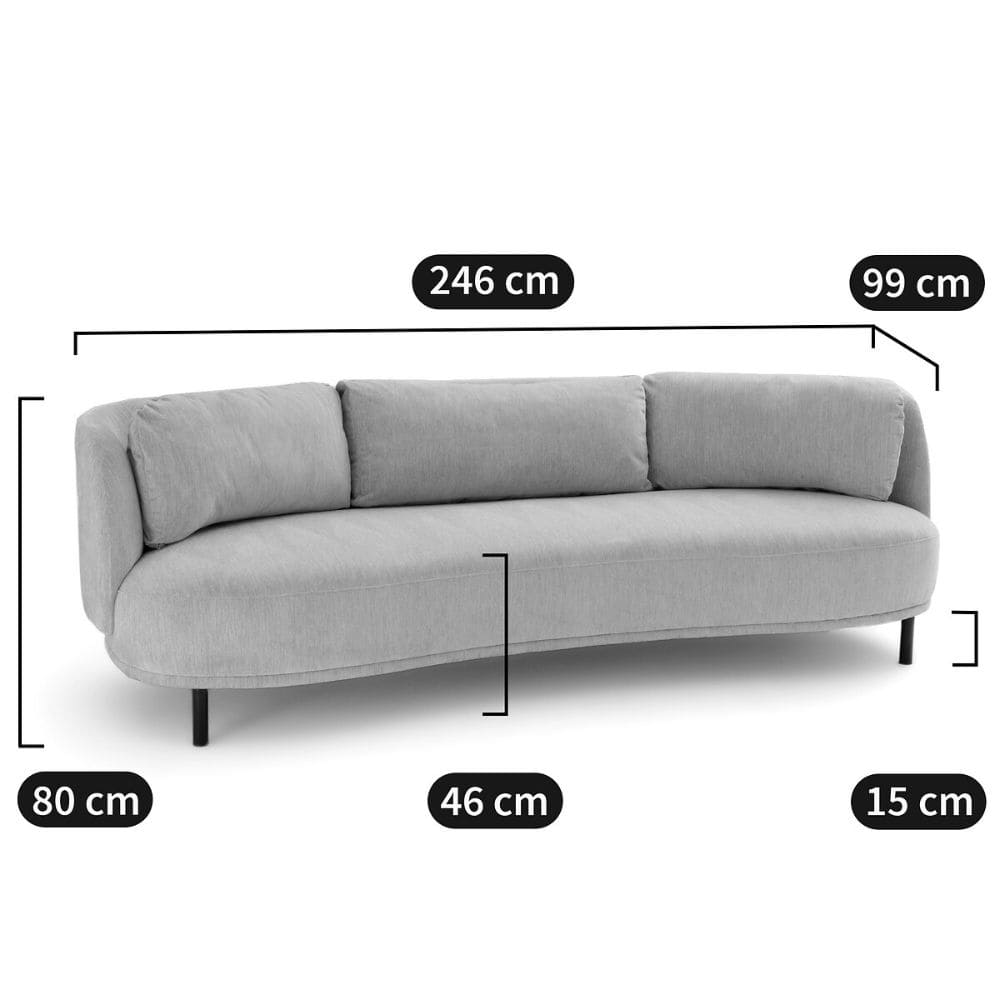 Dimensions du canapé Aro de La Redoute 