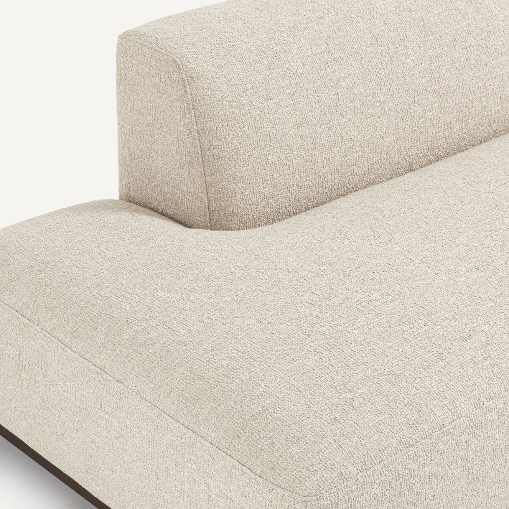 Zoom sur l'assise du canapé d'angle Jacobo