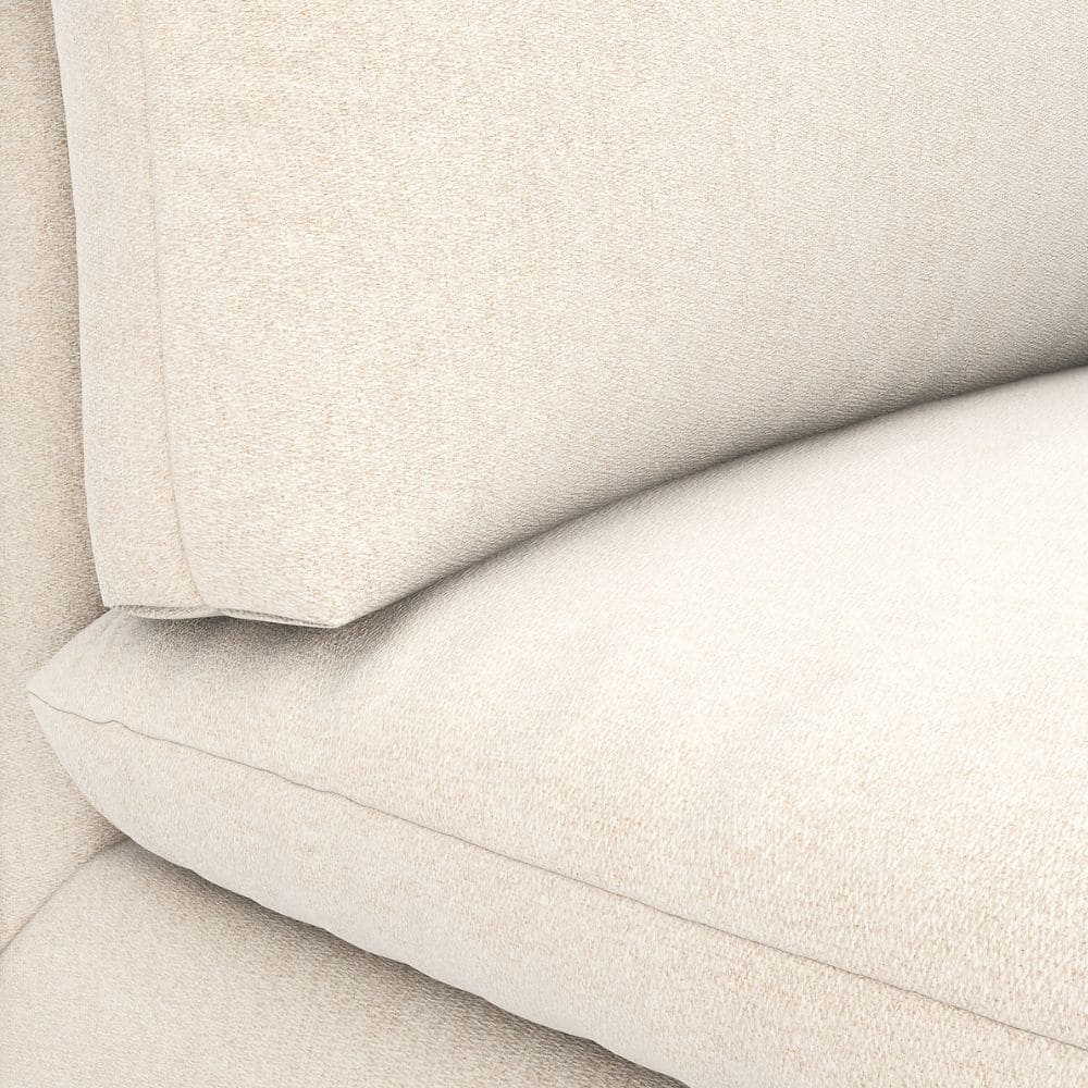 Coussins et revêtement beige écru du canapé Malo La Redoute 
