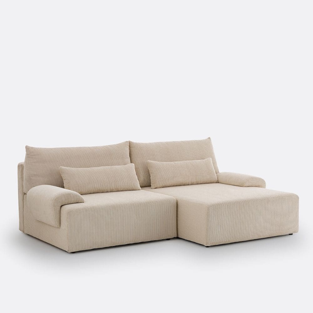 Canapé Maona de La Redoute beige en velours côtelé