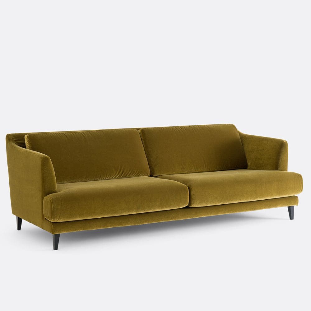Canapé Monza La Redoute en velours jaune
