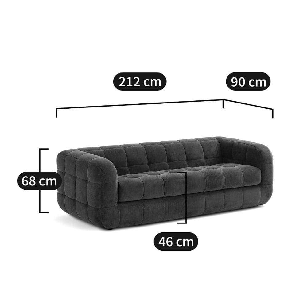 Canapé Pieta La Redoute dimensions pour un salon cosy