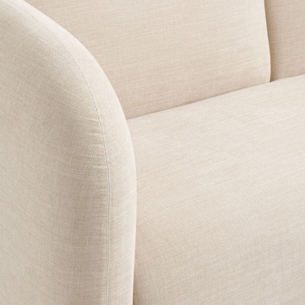 Canapé arrondi Berile La Redoute vue sur les accoudoirs courbes