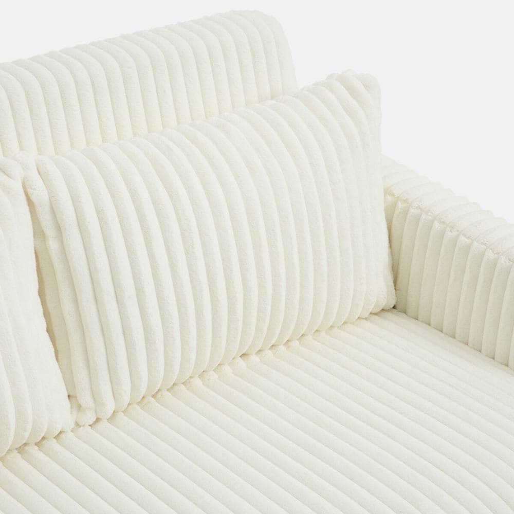 Coussins de dossier du canapé Cosico La Redoute en velours côtelé grosse côte