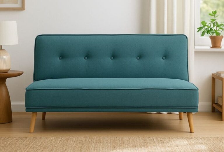 Canapé banquette Juno La Redoute dans salon chic