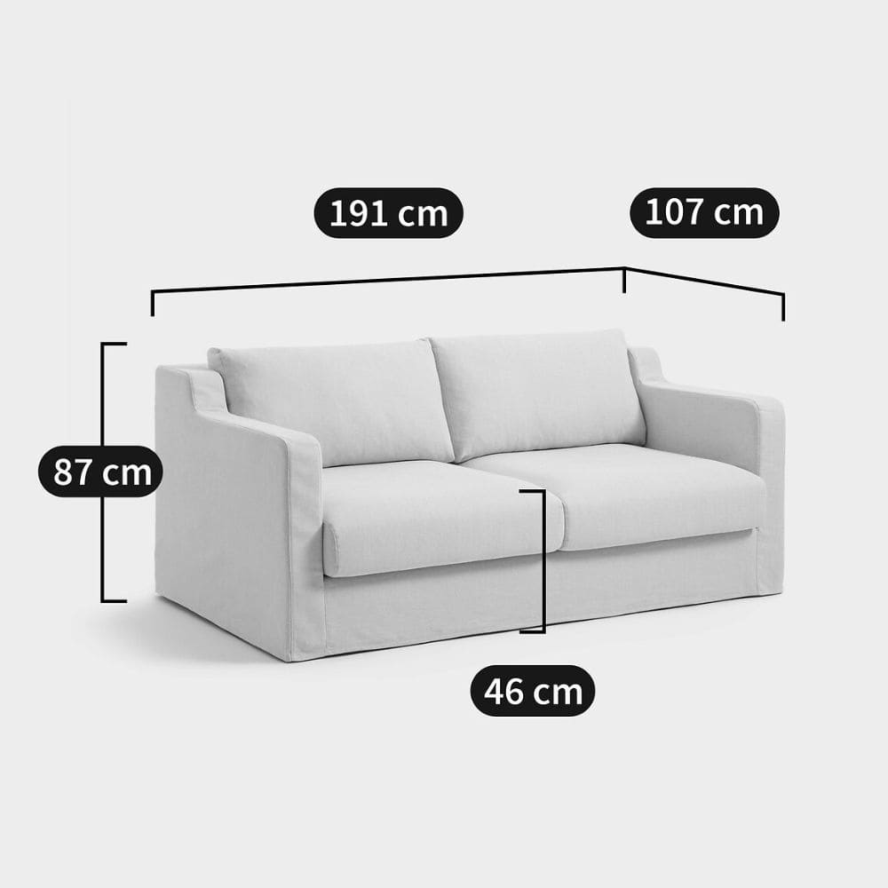 Dimensions du canapé Linetto de La Redoute