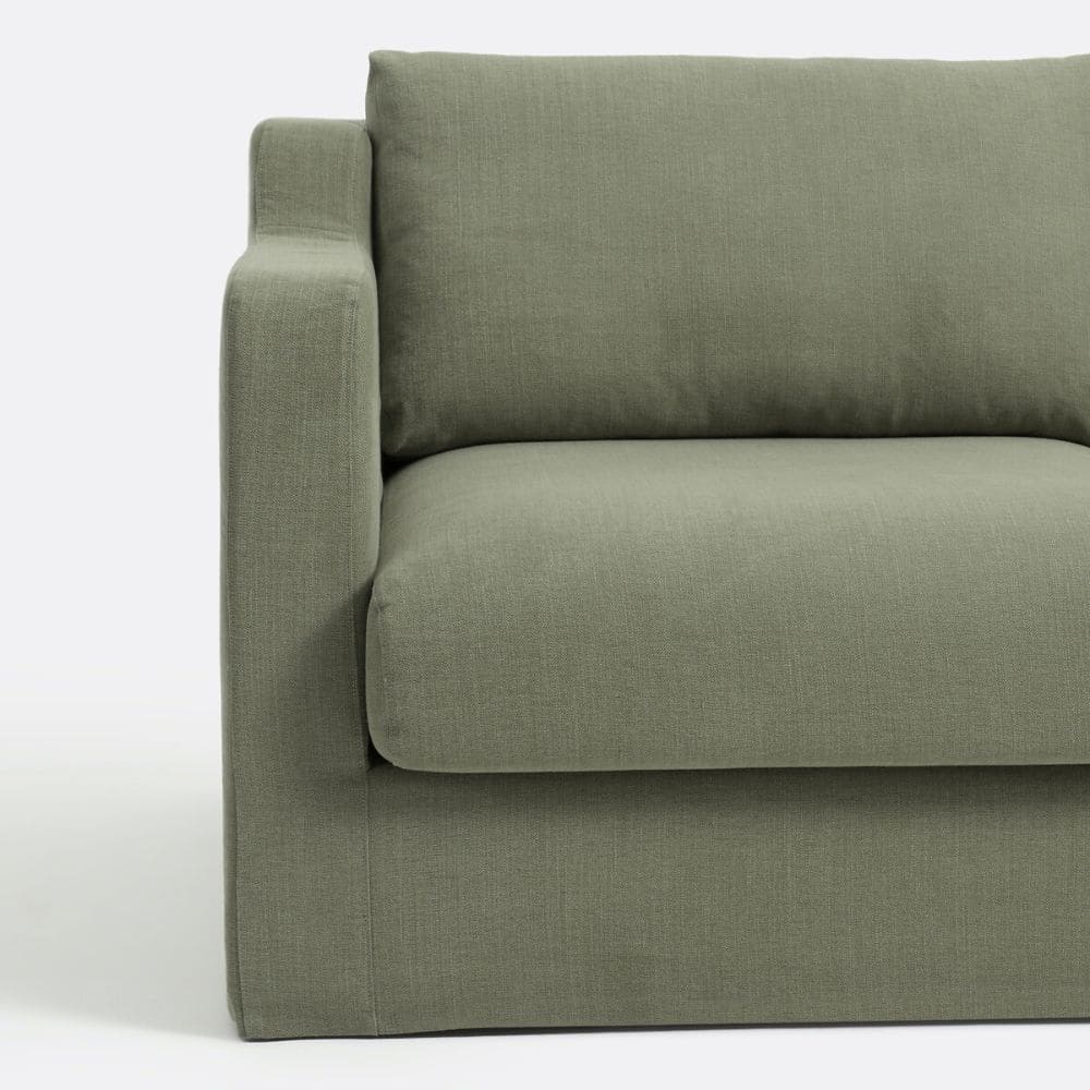 Accoudoirs fins du canapé Linetto La Redoute en vert