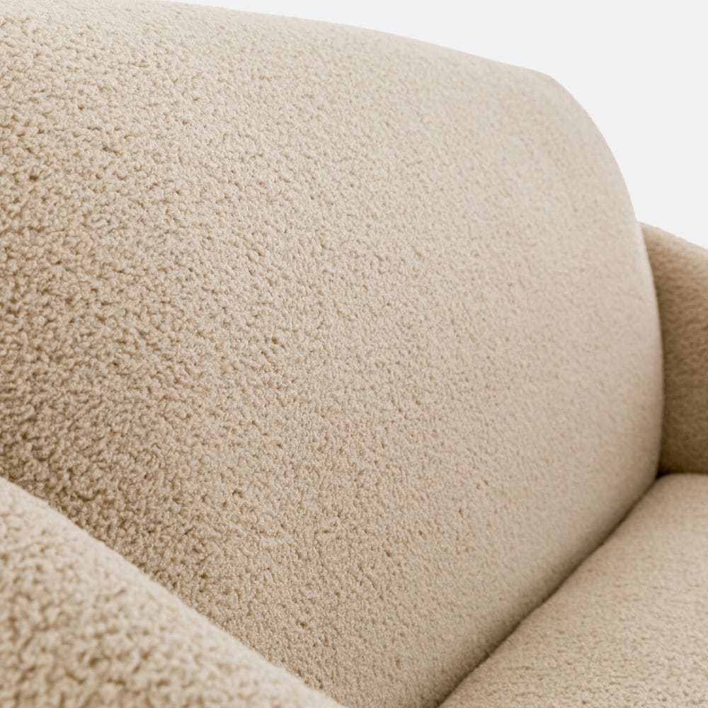 Tissu bouclette du canapé Machoa La Redoute écru