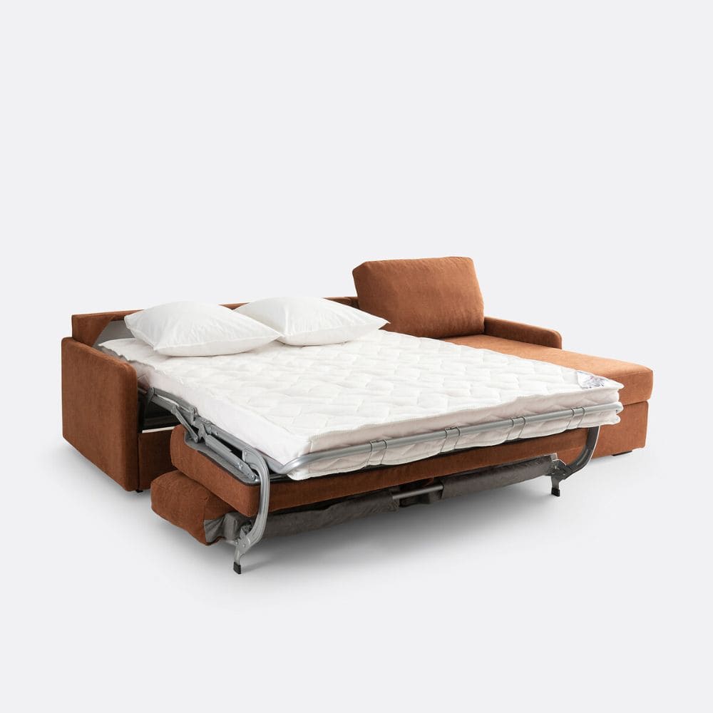 Canapé d'angle convertible Marta La Redoute en mode lity avec matelas Bultex de  14 cm