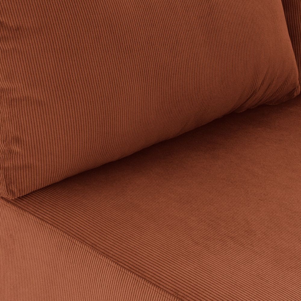 Revêtement velours côtelé terracotta du canapé Monica La Redoute