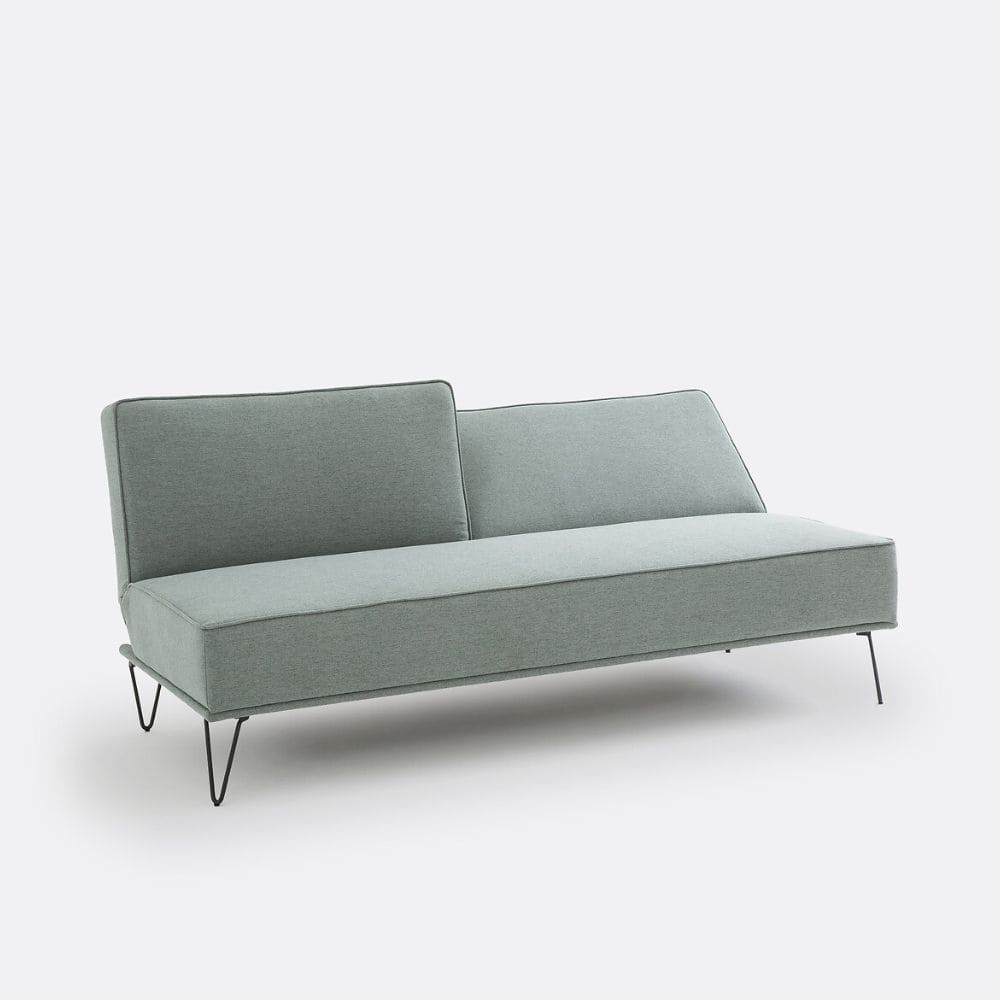 Canapé Vees La Redoute vert gris avec dossier inclinable