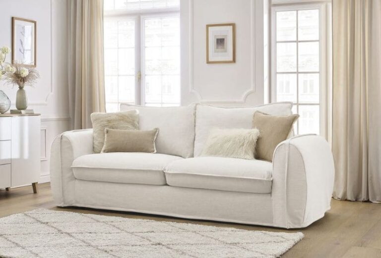 Canapé Archimede Bobochic en 3 places beige et convertible - Touslescanapes