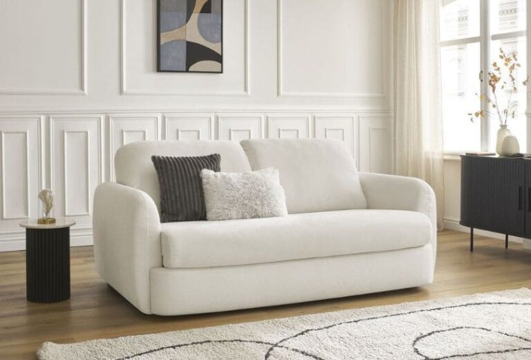 Canapé Jaures Bobochic convertible dans un salon lumineux et cosy - Touslescanapes