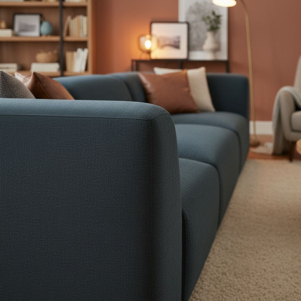 canape-buddy-maison-du-monde-touslescanapes (1) Canapé Buddy Maison du Monde bleu dans salon avec tapis