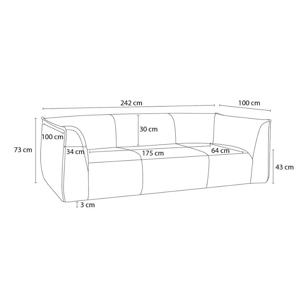 Dimensions du canapé Giorgia de Bobochic