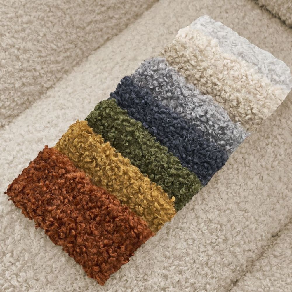 Revêtements bouclette avec des couleurs chic du canapé Hippolyte Bobochic