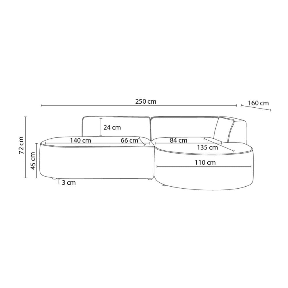 Dimensions du canapé Rousseau Bobochic