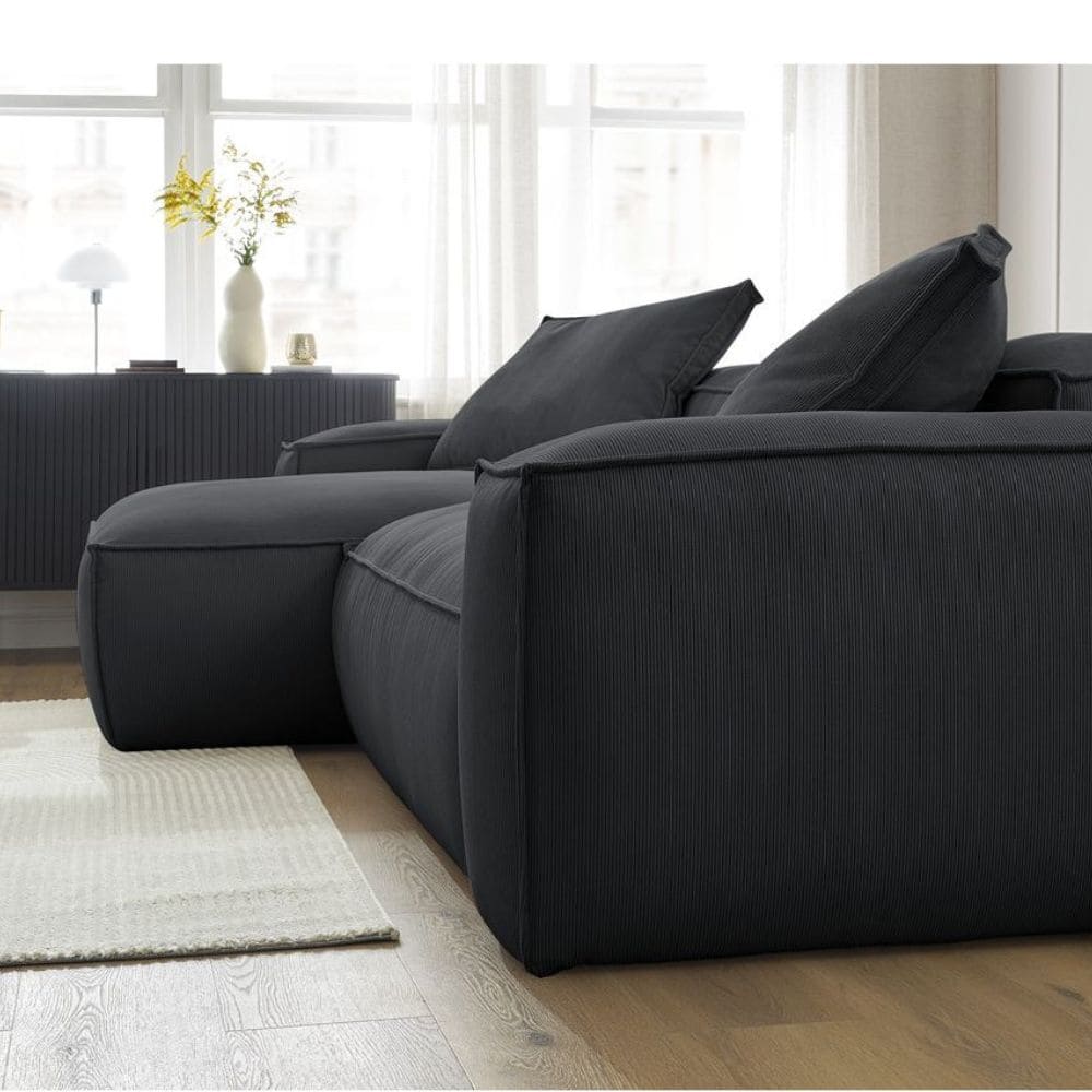 Canapé bas Boheme d'angle Bobochic avec beau accoudoir épais