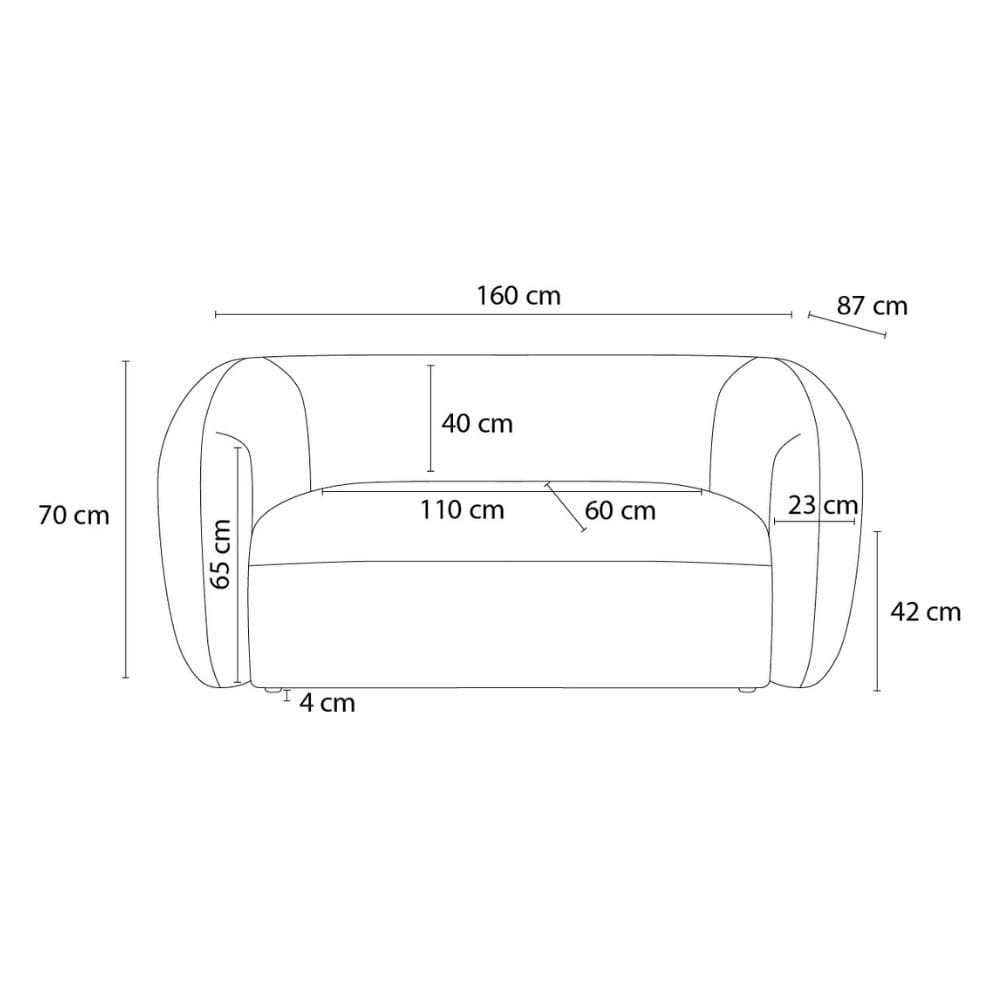 Dimensions du canapé Céline Bobochic 