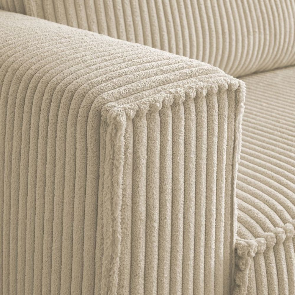 Accoudoir épais, beiges et en velours côtelé du Chelsea Bobochic
