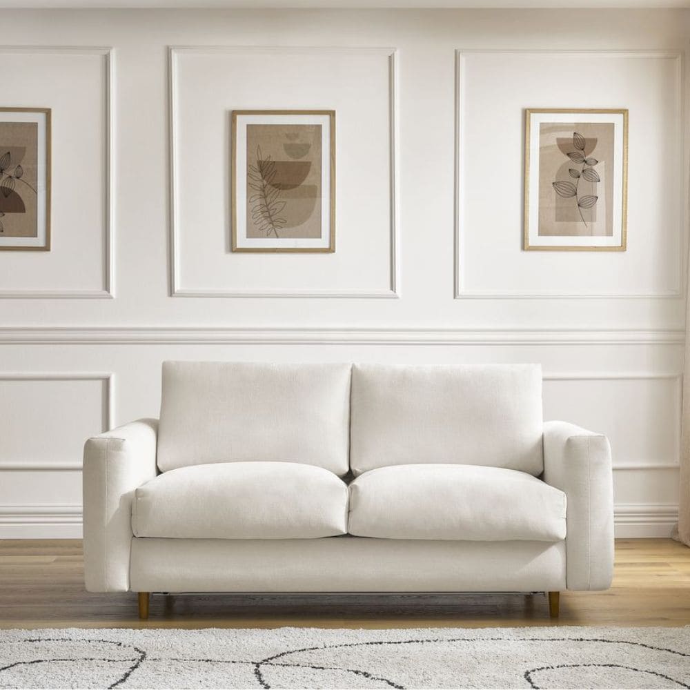 Canapé Cocoone Bobochic en tissu lisse dans beau salon haussmannien 