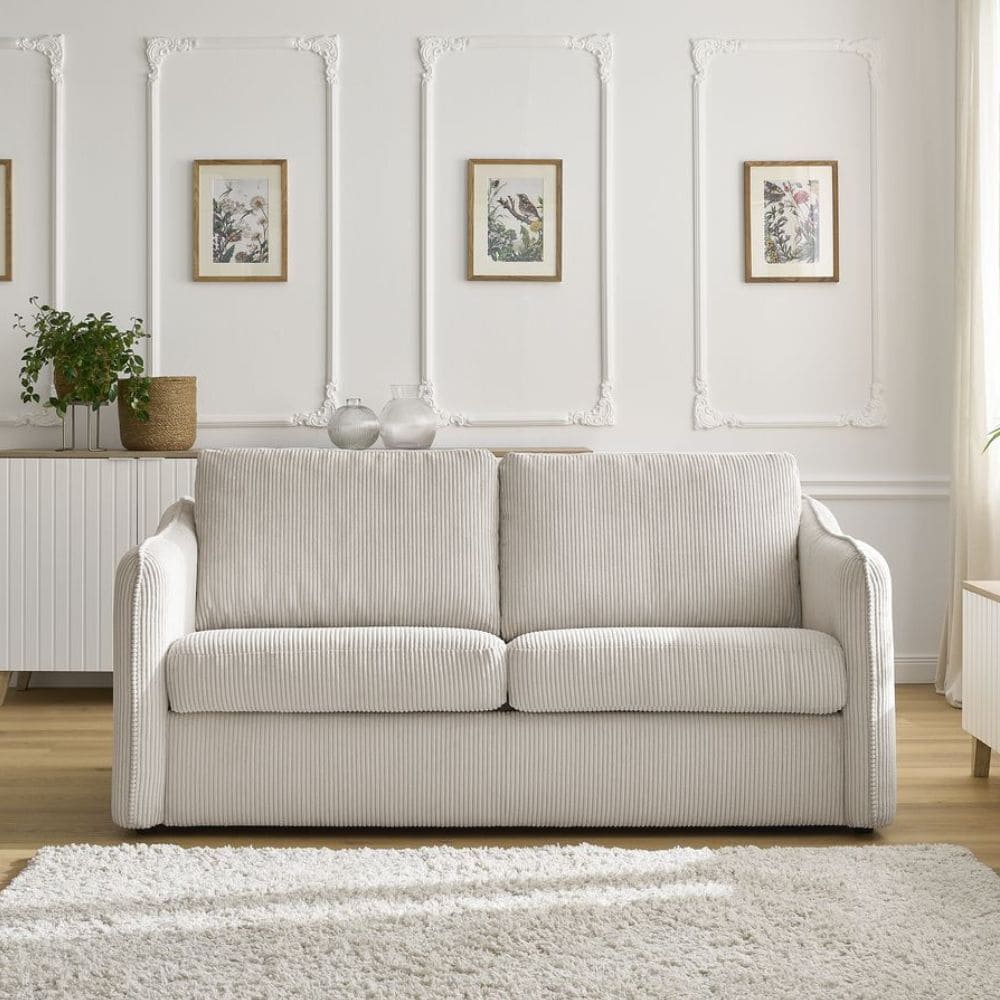 Canapé Lenny Bobochic en velours côtelé dans beau salon lumineux 