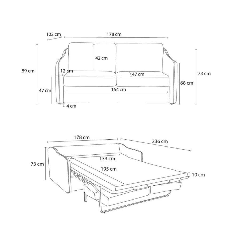 Dimensions du canapé Lenny Bobochic 