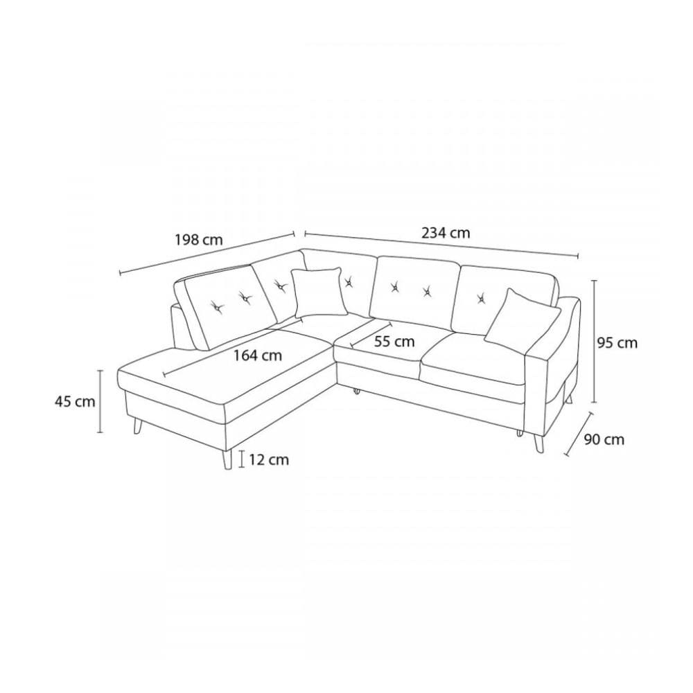 Dimensions du canapé Sweden Bobochic 