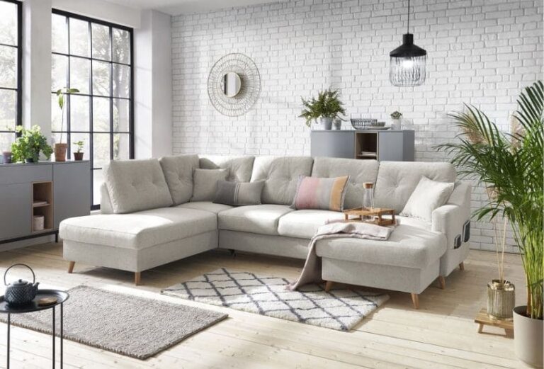 Canapé Sweden Bobochic en U dans beau salon scandinave - Par Tous les Canapés