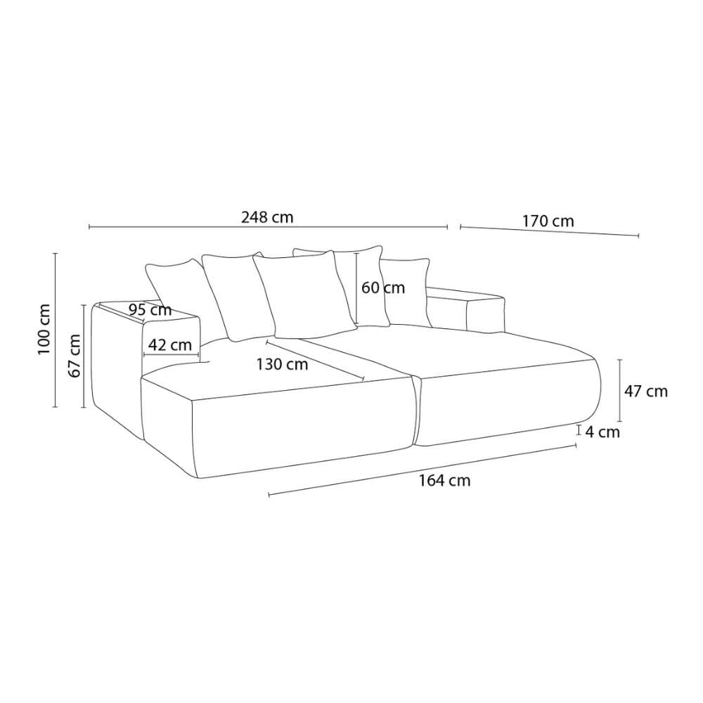 Dimensions du canapé Voltaire de Bobochic
