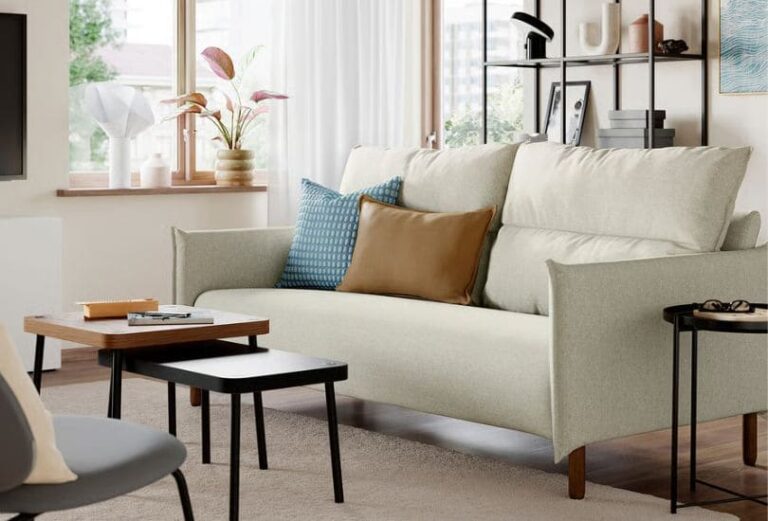 Canapé Mannarp IKEA en 3 places avec soutien nuque et dos - Touslescanapes