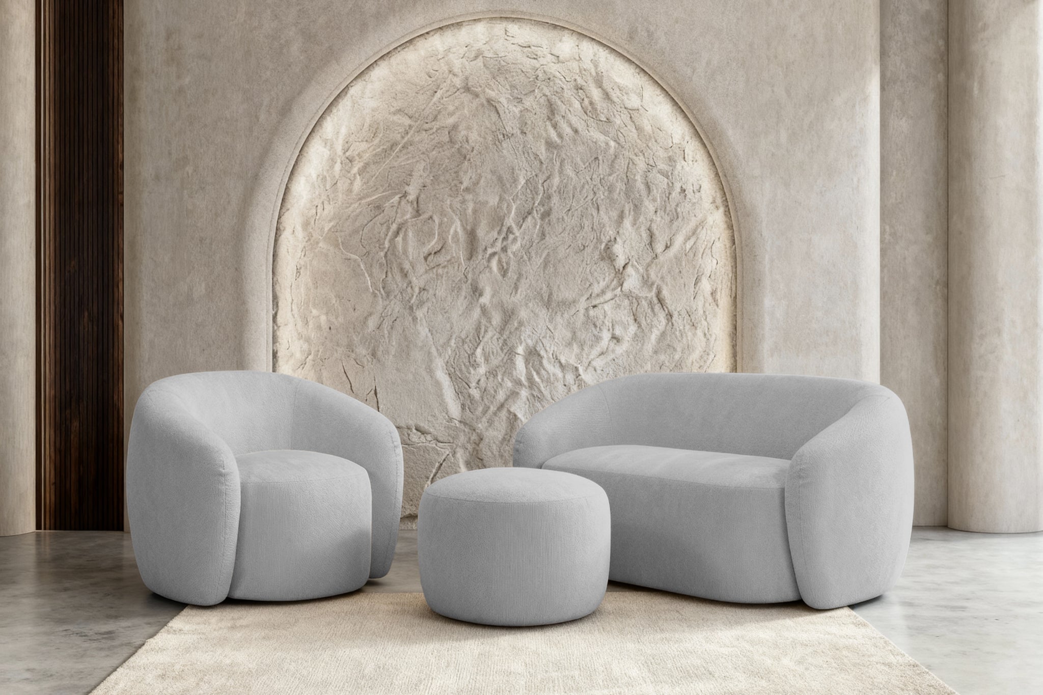 Canapé Aurelie Casanova Paris : un pack 2 places, fauteuil et pouf, mais pour quel salon ?