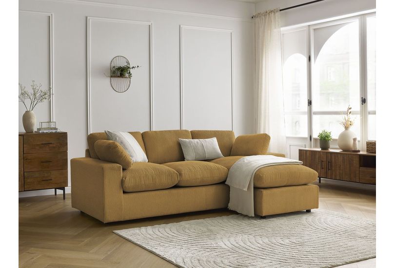 Canapé Belair Bobochic : angle réversible et jaune moutarde, mais qu'en est-il du couchage ?
