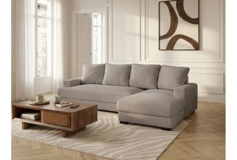 Canapé Campi Bobochic : angle, coffre et velours côtelé, une assise à 18 kg/m3 suffit-elle ?