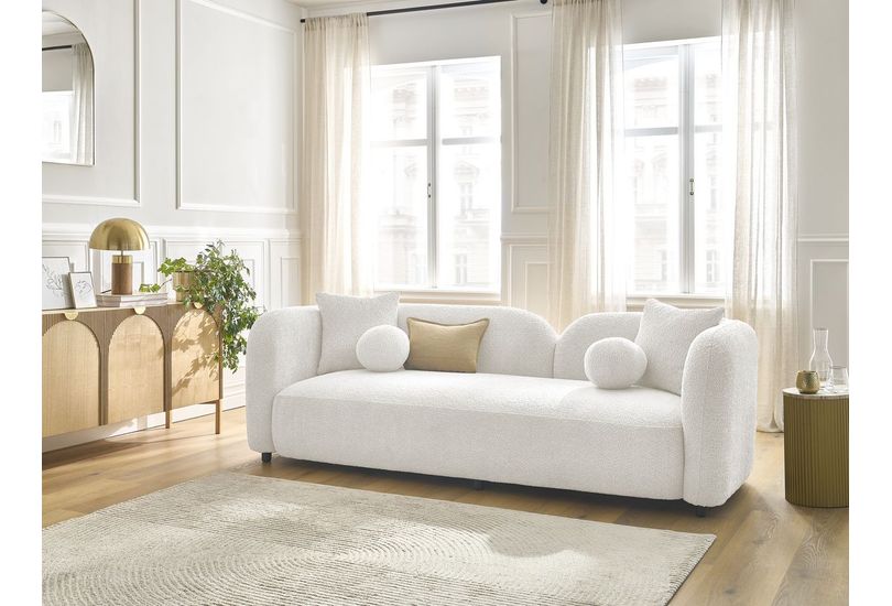 Canapé Hailey Bobochic : pourquoi son tissu bouclette justifie à lui seul son prix ?