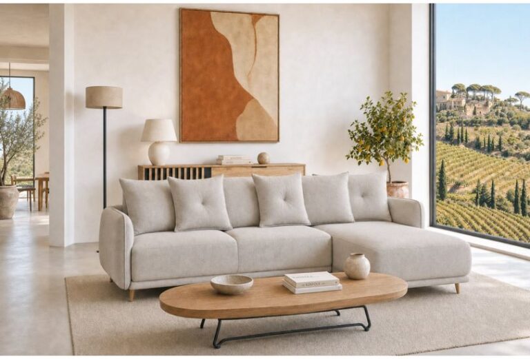 Canapé d&rsquo;angle Bandol Casanova Paris : un seul coloris, mais un couchage de 213 x 122 cm qui change tout