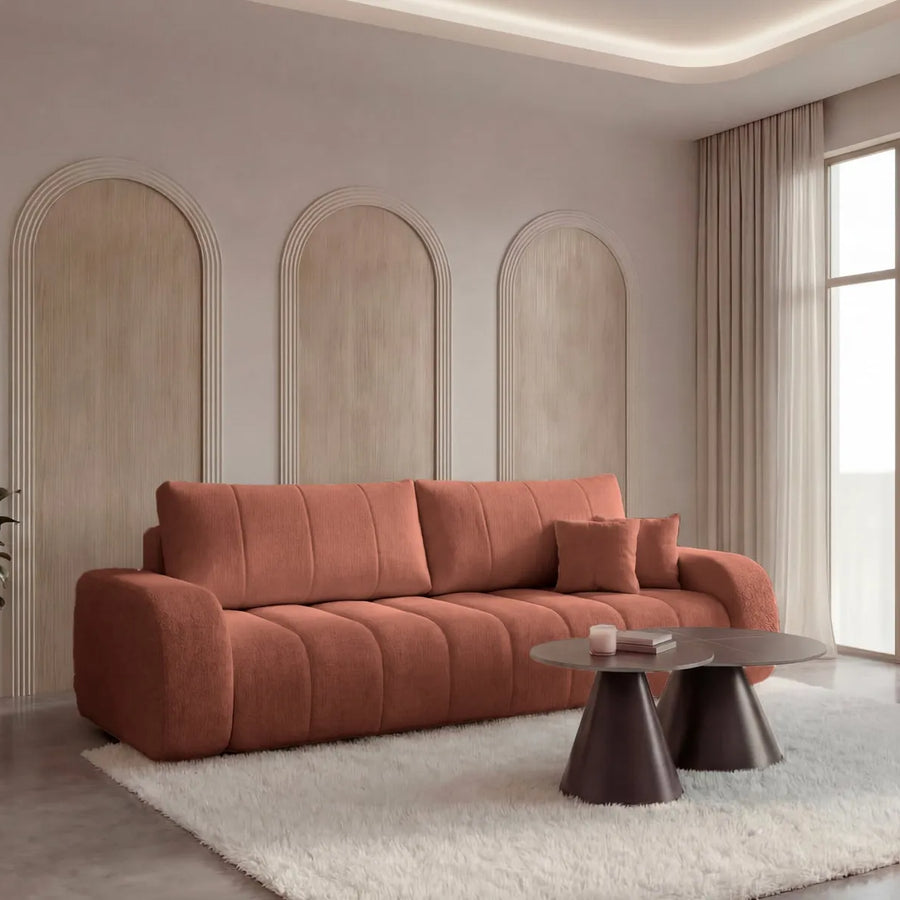 Canapé Canapé Celeste Casanova Paris, coloris terracotta