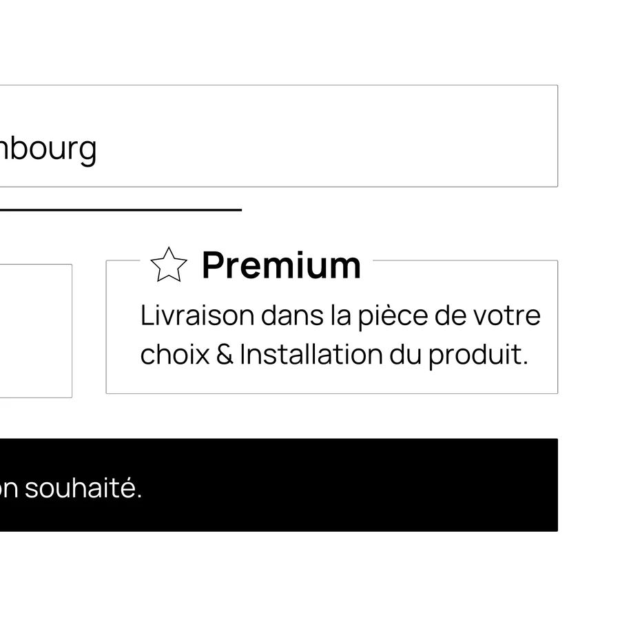 Zones de livraison et options de livraison disponibles pour le canapé Leon
