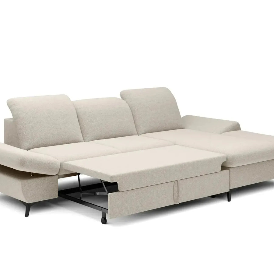 Canapé Livia convertible déplie en lit avec accoudoir relax levé