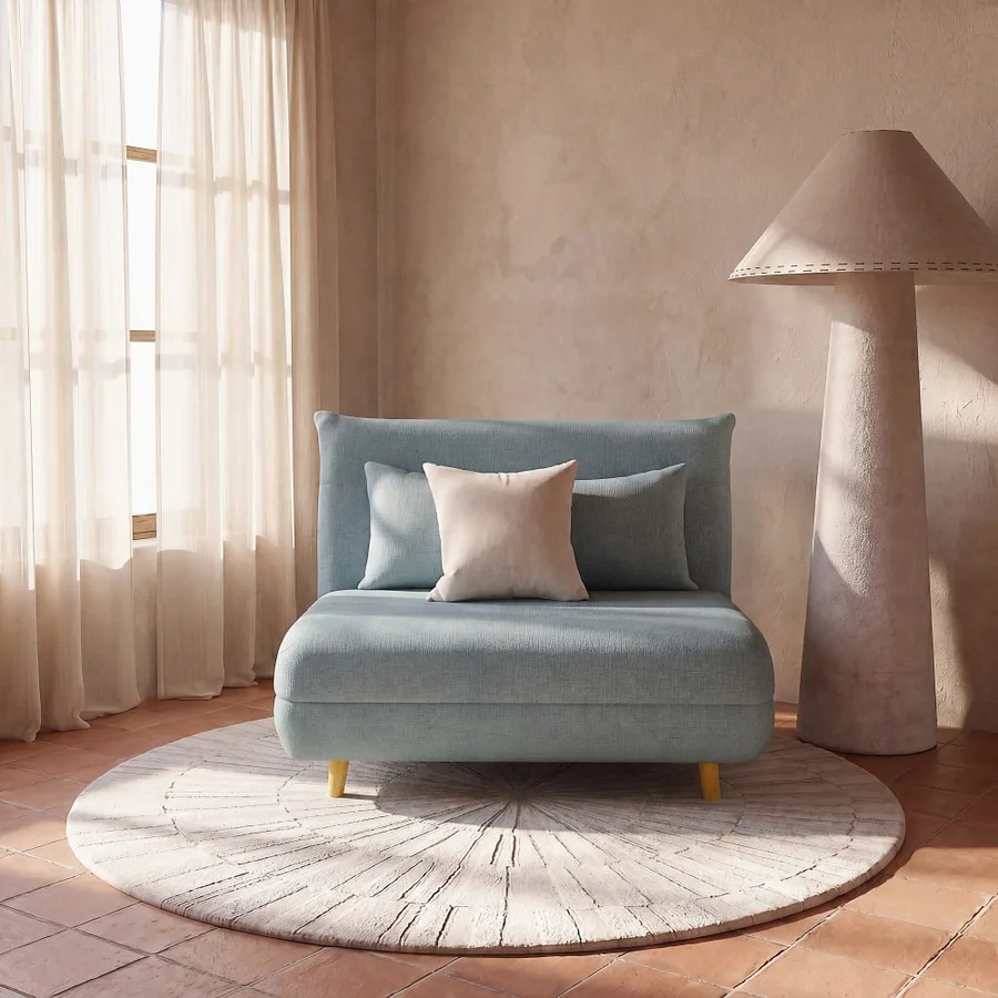 Canapé Canapé Nio Maisons du Monde, coloris vert d'eau